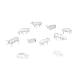 Maxbell 10x 1/87 Scale Cow Model Dioramas Architectural Resin Mini Cows Fairy Garden