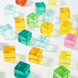 Maxbell 96 Pieces Acrylic Cubes Educational Transparent for Boys Girls Children Kids