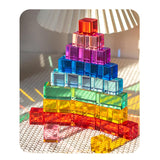 Maxbell 96 Pieces Acrylic Cubes Educational Transparent for Boys Girls Children Kids