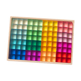 Maxbell 96 Pieces Acrylic Cubes Educational Transparent for Boys Girls Children Kids