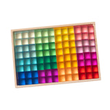 Maxbell 96 Pieces Acrylic Cubes Educational Transparent for Boys Girls Children Kids