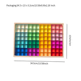 Maxbell 96 Pieces Acrylic Cubes Educational Transparent for Boys Girls Children Kids