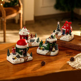 Maxbell Village Figurines Musical Rotating for Living Room Book Store Kids ice cream