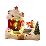 Maxbell Village Figurines Musical Rotating for Living Room Book Store Kids ice cream