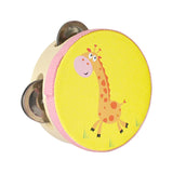 Maxbell Wood Handheld Tambourines Handbell Educational Toy for Dancing Game Toys KTV 10cm Giraffe
