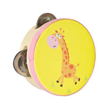 Maxbell Wood Handheld Tambourines Handbell Educational Toy for Dancing Game Toys KTV 10cm Giraffe