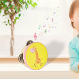 Maxbell Wood Handheld Tambourines Handbell Educational Toy for Dancing Game Toys KTV 10cm Giraffe