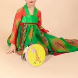 Maxbell Wood Handheld Tambourines Handbell Educational Toy for Dancing Game Toys KTV 10cm Giraffe