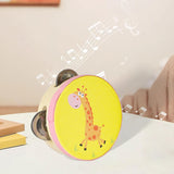 Maxbell Wood Handheld Tambourines Handbell Educational Toy for Dancing Game Toys KTV 10cm Giraffe