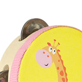 Maxbell Wood Handheld Tambourines Handbell Educational Toy for Dancing Game Toys KTV 10cm Giraffe