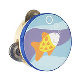 Maxbell Wood Handheld Tambourines Handbell Educational Toy for Dancing Game Toys KTV 10cm Fish