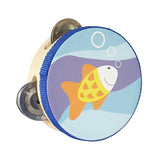 Maxbell Wood Handheld Tambourines Handbell Educational Toy for Dancing Game Toys KTV 10cm Fish