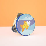 Maxbell Wood Handheld Tambourines Handbell Educational Toy for Dancing Game Toys KTV 10cm Fish