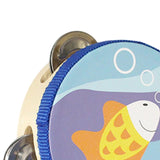 Maxbell Wood Handheld Tambourines Handbell Educational Toy for Dancing Game Toys KTV 10cm Fish
