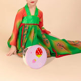 Maxbell Wood Handheld Tambourines Handbell Educational Toy for Dancing Game Toys KTV 10cm Strawberry