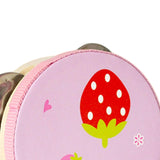 Maxbell Wood Handheld Tambourines Handbell Educational Toy for Dancing Game Toys KTV 10cm Strawberry