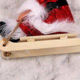 Maxbell Santa Claus Skiing Figure Indoor Desk Santa Claus sleigh Figurine Decoration Red