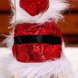 Maxbell Santa Claus Skiing Figure Indoor Desk Santa Claus sleigh Figurine Decoration Red