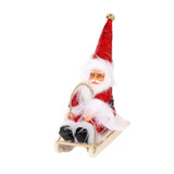Maxbell Santa Claus Skiing Figure Indoor Desk Santa Claus sleigh Figurine Decoration Red