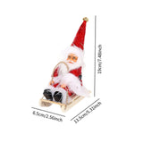 Maxbell Santa Claus Skiing Figure Indoor Desk Santa Claus sleigh Figurine Decoration Red