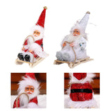 Maxbell Santa Claus Skiing Figure Indoor Desk Santa Claus sleigh Figurine Decoration Red