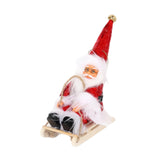 Maxbell Santa Claus Skiing Figure Indoor Desk Santa Claus sleigh Figurine Decoration Red