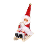 Maxbell Santa Claus Skiing Figure Indoor Desk Santa Claus sleigh Figurine Decoration Red