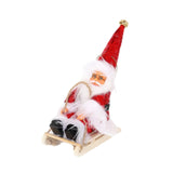 Maxbell Santa Claus Skiing Figure Indoor Desk Santa Claus sleigh Figurine Decoration Red