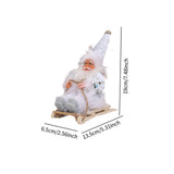 Maxbell Santa Claus Skiing Figure Indoor Desk Santa Claus sleigh Figurine Decoration White