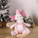 Small Christmas Doll Figurine Novelty Xmas Statue for Holiday Tabletop Shelf