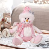 Small Christmas Doll Figurine Xmas Ornament for Tabletop Shopping Mall Party snowman