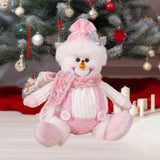 Small Christmas Doll Figurine Xmas Ornament for Tabletop Shopping Mall Party snowman