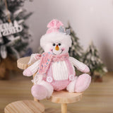 Small Christmas Doll Figurine Xmas Ornament for Tabletop Shopping Mall Party snowman