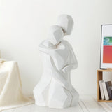 Maxbell Lover Figurine Ceramic Romantic Tabletop Ornament for Bookshelf Desk Cabinet