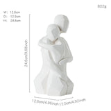 Maxbell Lover Figurine Ceramic Romantic Tabletop Ornament for Bookshelf Desk Cabinet