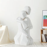 Maxbell Lover Figurine Ceramic Romantic Tabletop Ornament for Bookshelf Desk Cabinet