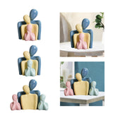 Maxbell Family Statues Creative Family Figurines for Coffee Table Desktop Decoration Pink 3 Statues