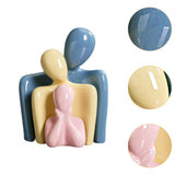 Maxbell Family Statues Creative Family Figurines for Coffee Table Desktop Decoration Pink 3 Statues