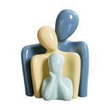 Maxbell Family Statues Creative Family Figurines for Coffee Table Desktop Decoration Green 3 Statues