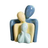 Maxbell Family Statues Creative Family Figurines for Coffee Table Desktop Decoration Green 3 Statues