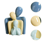 Maxbell Family Statues Creative Family Figurines for Coffee Table Desktop Decoration Green 3 Statues