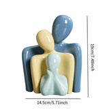 Maxbell Family Statues Creative Family Figurines for Coffee Table Desktop Decoration Green 3 Statues