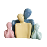 Maxbell Family Statues Creative Family Figurines for Coffee Table Desktop Decoration 4 Statues