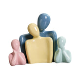 Maxbell Family Statues Creative Family Figurines for Coffee Table Desktop Decoration 4 Statues