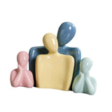 Maxbell Family Statues Creative Family Figurines for Coffee Table Desktop Decoration 4 Statues