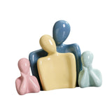 Maxbell Family Statues Creative Family Figurines for Coffee Table Desktop Decoration 4 Statues