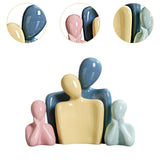 Maxbell Family Statues Creative Family Figurines for Coffee Table Desktop Decoration 4 Statues