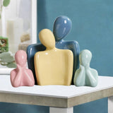 Maxbell Family Statues Creative Family Figurines for Coffee Table Desktop Decoration 4 Statues