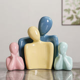 Maxbell Family Statues Creative Family Figurines for Coffee Table Desktop Decoration 4 Statues