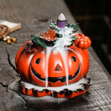 Halloween Pumpkin Fragrant Burner Sculpture for Living Room Libraries Desktop